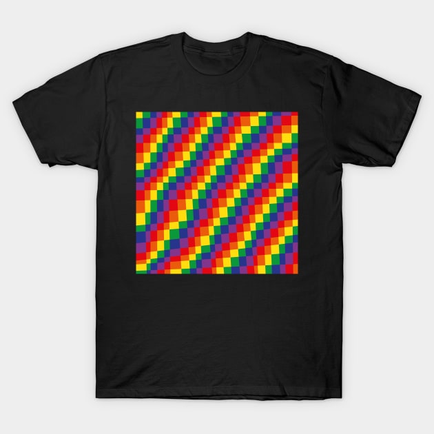 Rainbow Checkerboard T-Shirt by n23tees